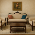 Rosewood Six Seater Sofa Set