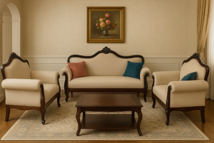 Rosewood Six Seater Sofa Set