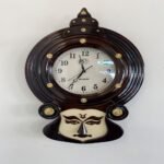 Rosewood Wall Clock Kathakali