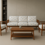 Rubberwood Five Seater Sofa Set