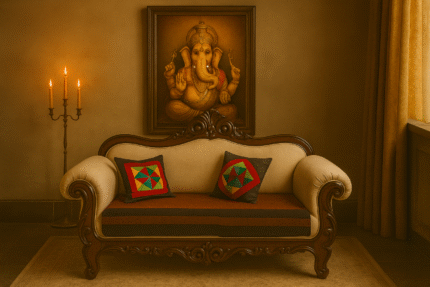 Rosewood Three Seater Maharaja Sofa