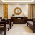 Rosewood Five Seater Sofa Set