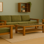 Teakwood Five Seater  Sofa Set