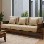 Teakwood 3 Seater Sofa