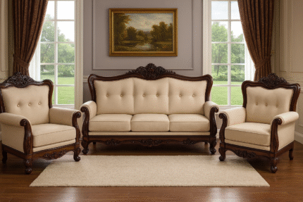 Rosewood Maharaja Five Seater Sofa Set