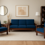 Rosewood Five Seater Sofa Set