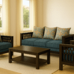 Rubberwood Five Seater Sofa Set